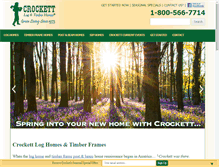 Tablet Screenshot of crockettloghomes.com